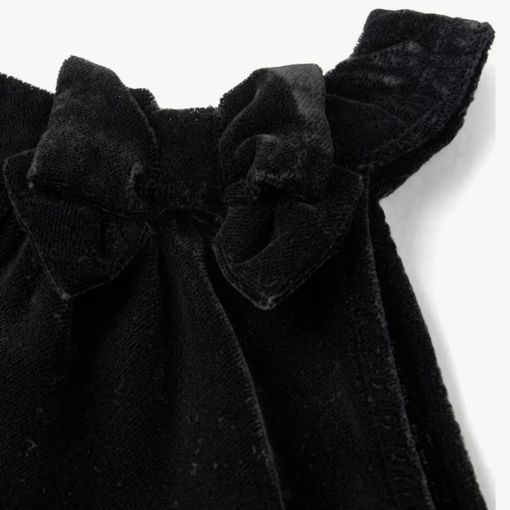 Gymboree Jumpsuit Elegant Black Velvet Velour Holiday Classic Size 7 NEW